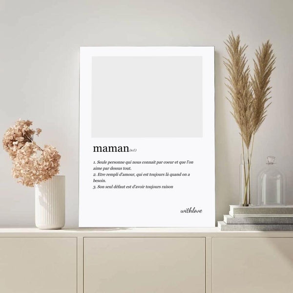 Aanpasbaar canvas "De definitie van mama"